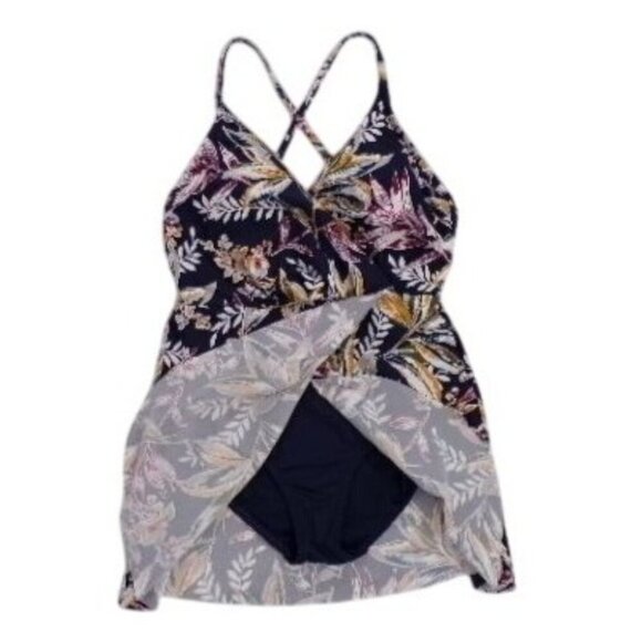 Anne Cole Women's Floral Swimsuit, Navy, Size 8, Adjustable Straps, NWT. - Picture 5 of 8